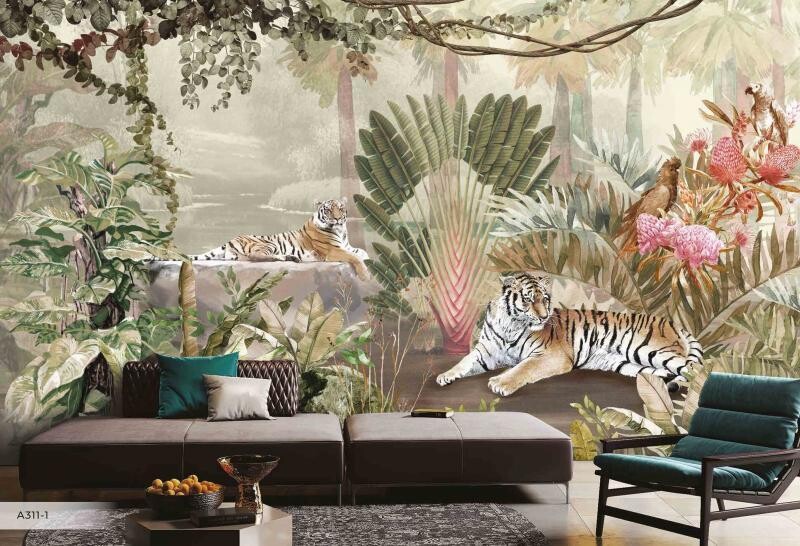 TIGER MURAL WALLPAPER 4$/sq ft