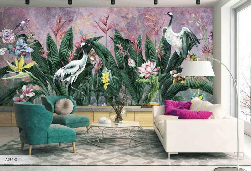 BIRD MURAL WALLPAPER 4$/SQ FT