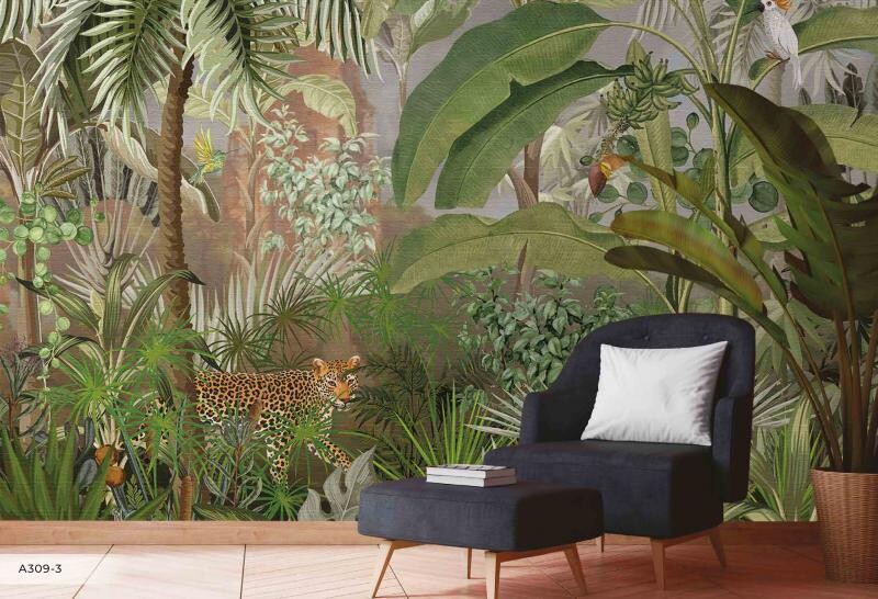 LEOPARD  MURAL WALLPAPER 4$/SQ FT