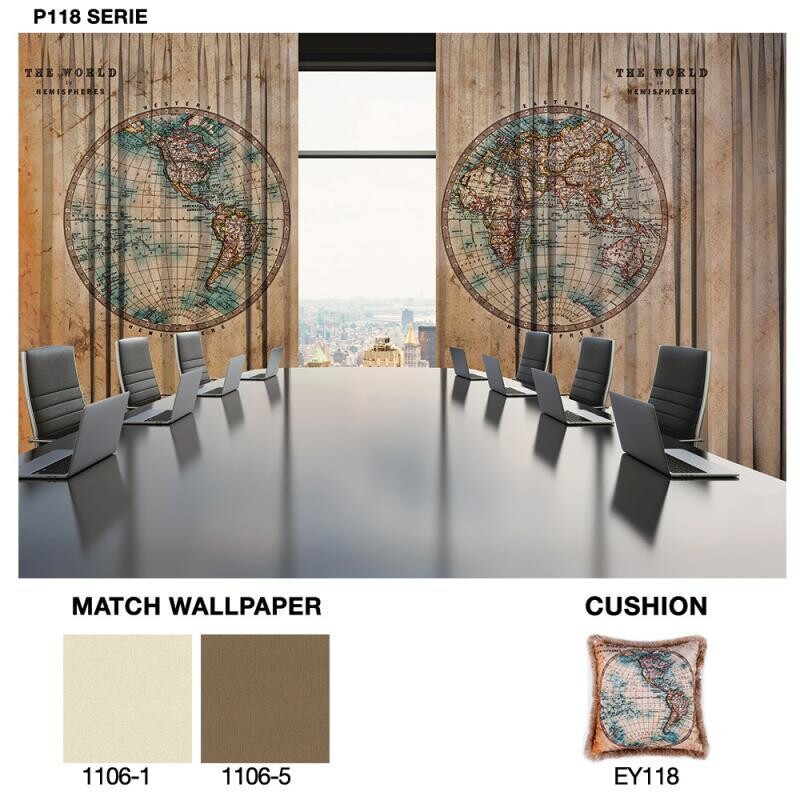 MAP CURTAIN READY TO USE