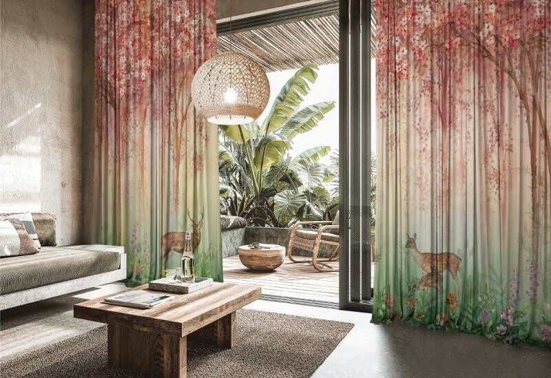 FOREST CURTAIN READY TO USE