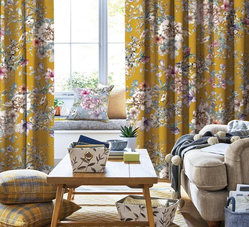 FLOWERS CURTAIN READY TO USE