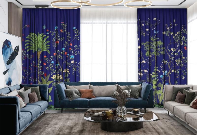 FLOWER CURTAIN READY TO USE