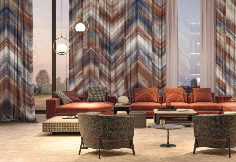GEOMETRIC CURTAIN READY TO USE