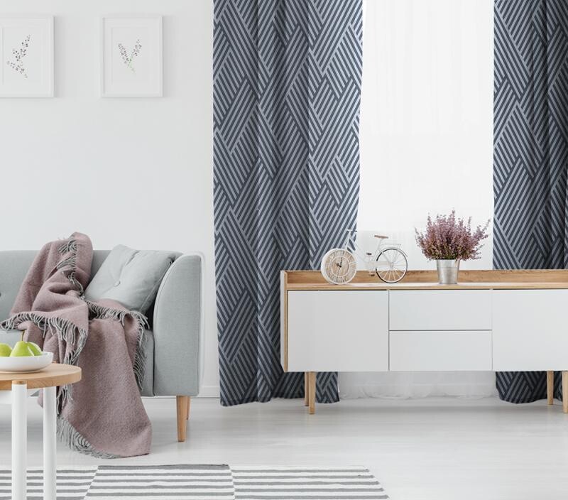 GEOMETRIC CURTAIN READY TO USE