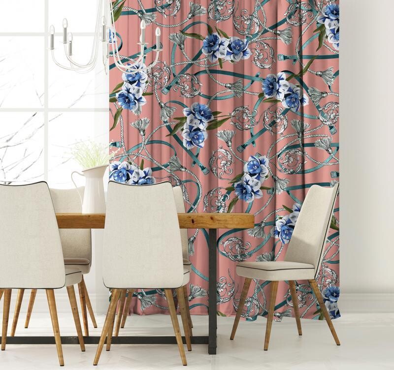 ONE COLOR  CURTAIN READY TO USE