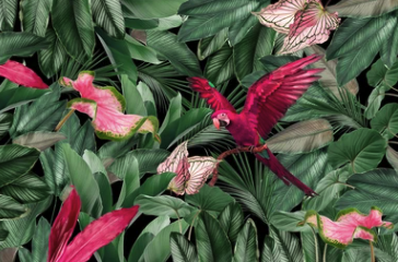 Tropical   3d  custom murals