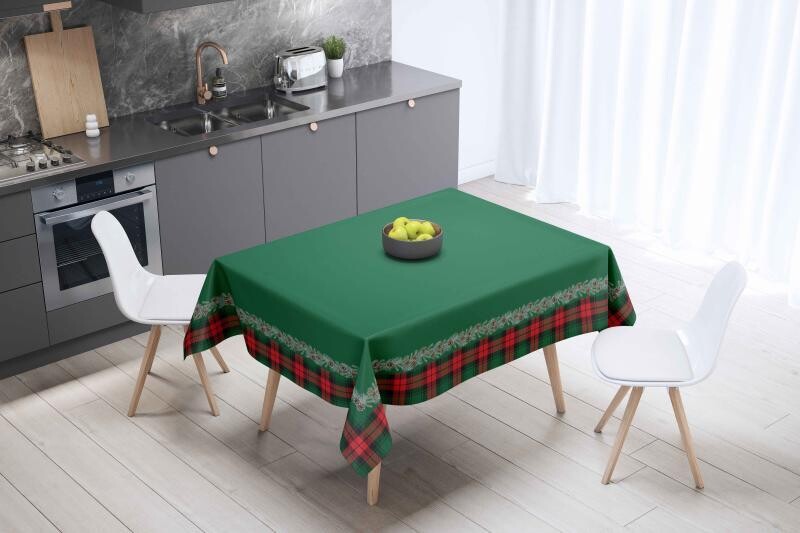 Green Christmas Table Cloth