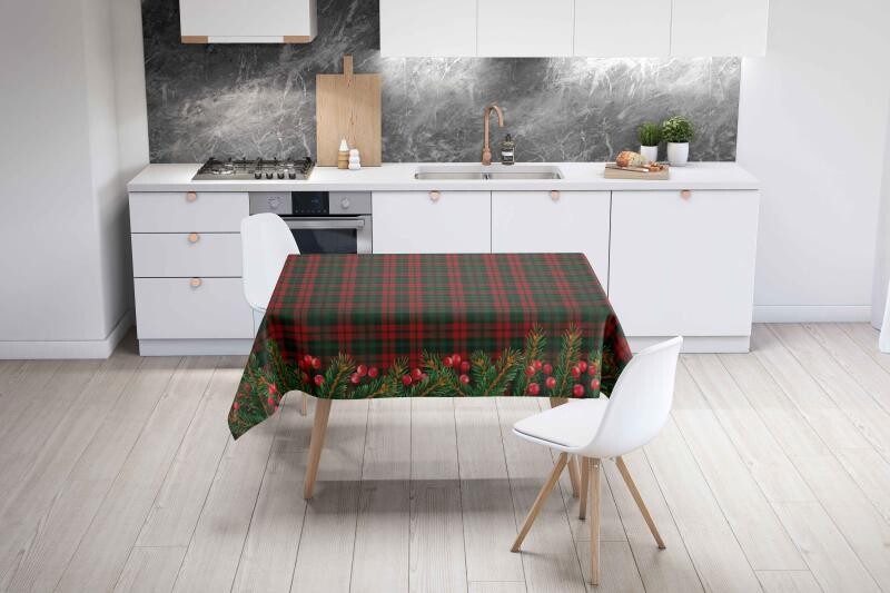 Red and Green  Christmas Table Cloth