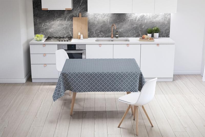 Blue and White Ornament Table Cloth