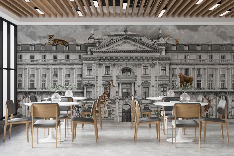 Zoo Pattern Mural Wallpaper