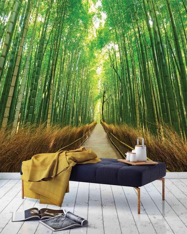 LEAVES MURAL WALLPAPER 4$/ SQ FT
