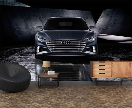 BLACK CAR MURAL WALLPAPER 4$/ SQ FT