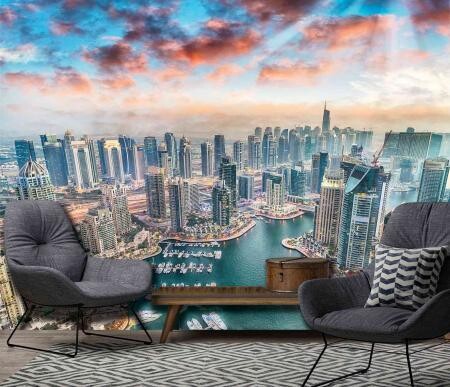 CITY MURAL WALLPAPER 4$/ SQ FT