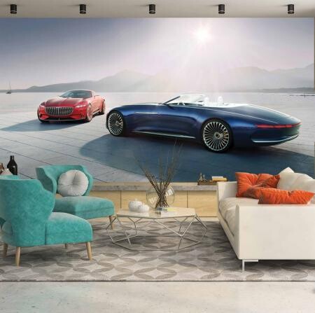 CAR MURAL WALLPAPER 4$/ SQ FT