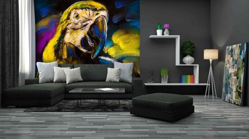 PARROT MURAL WALLPAPER 4$/ SQ FT