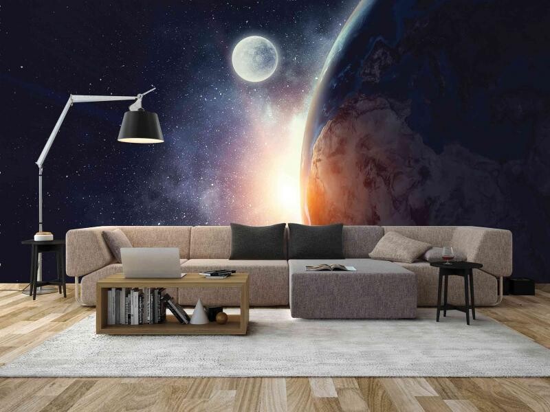 PLANETS MURAL WALLPAPER 4$/ SQ FT