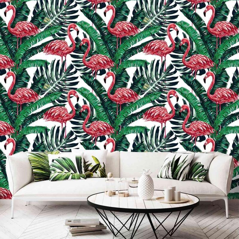 LEAVES MURAL WALLPAPER 4$/ SQ FT