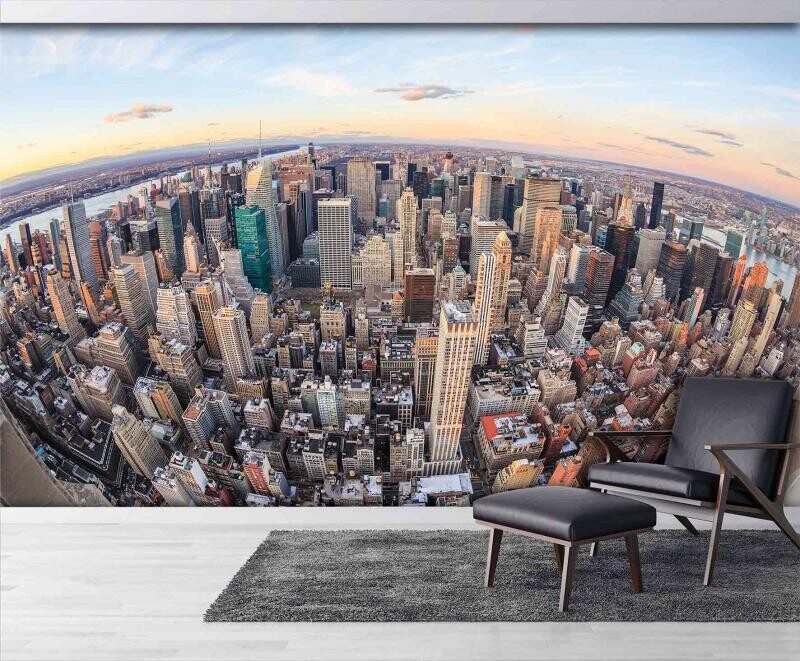 CITY MURAL WALLPAPER 4$/ SQ FT