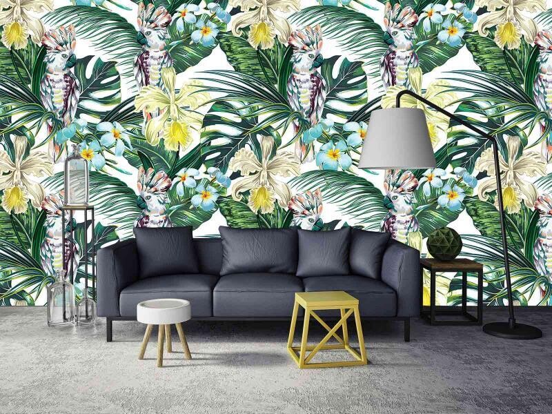 PALM LEAVES MURAL WALLPAPER 4$/ SQ FT