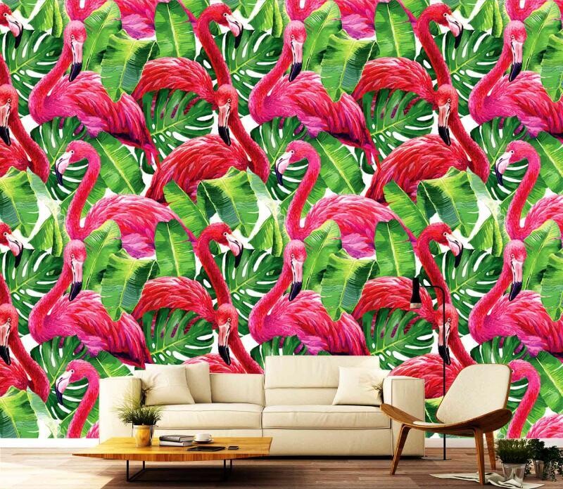 FLAMINGO MURAL WALLPAPER 4$/ SQ FT