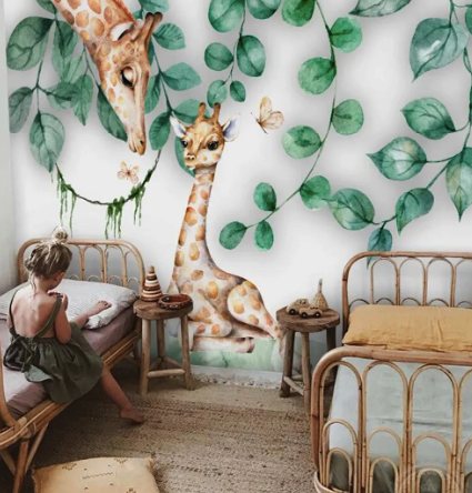 Animals kids custom murals