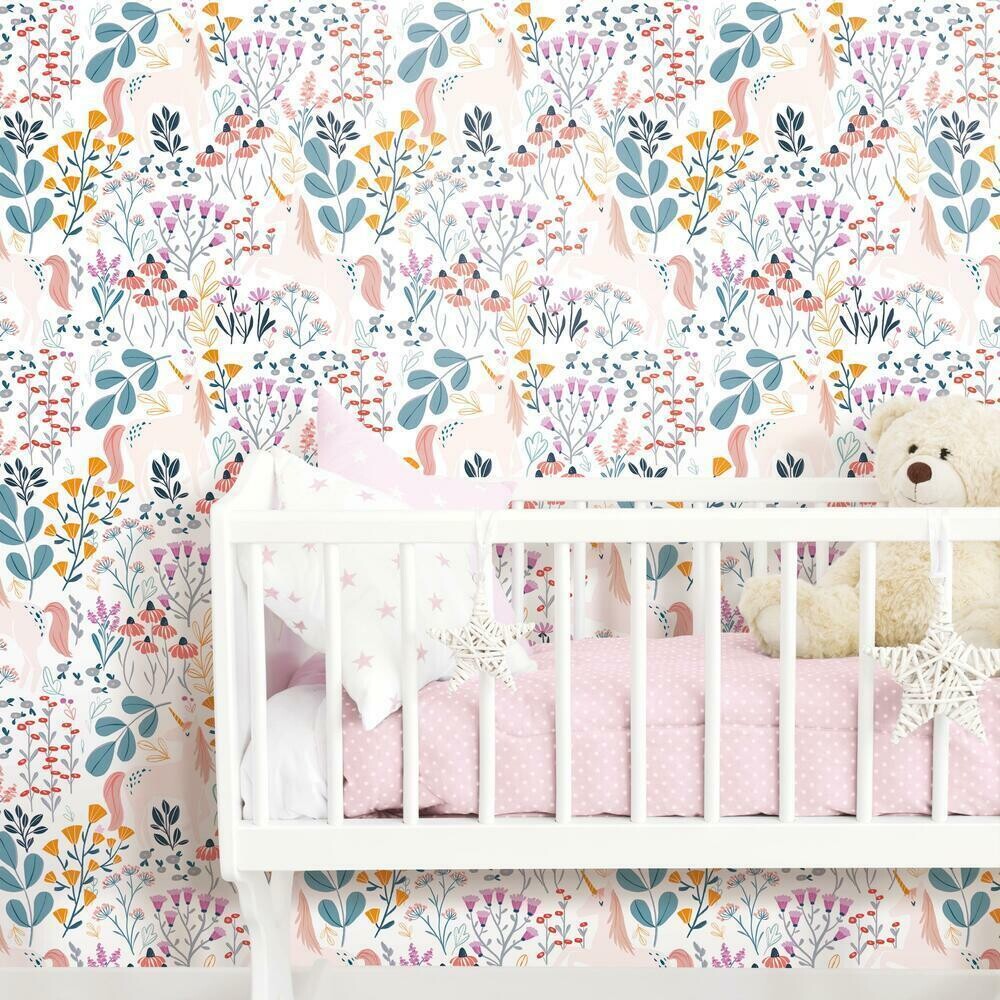 Clara Jean Unicorn Paradise Peel &amp; Stick Wallpaper