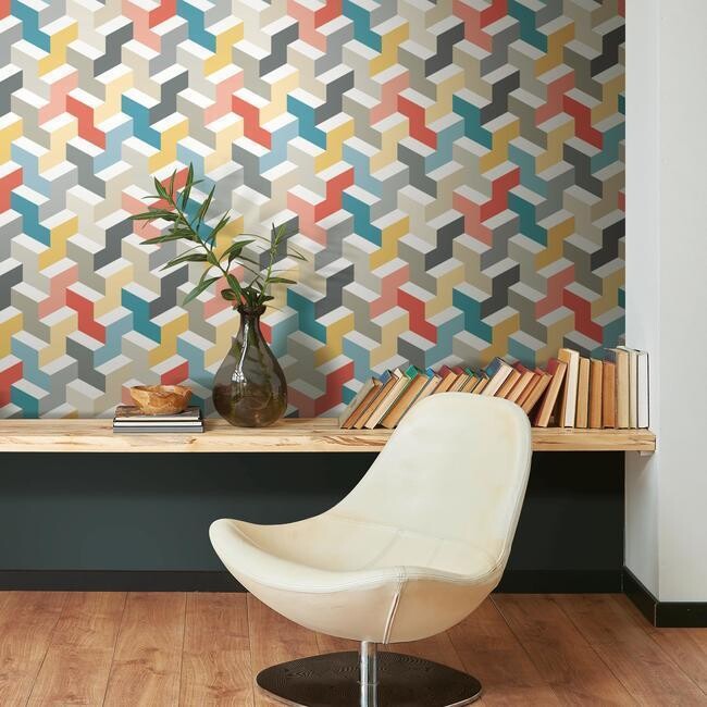 3D Steps Peel and Stick Wallpaper