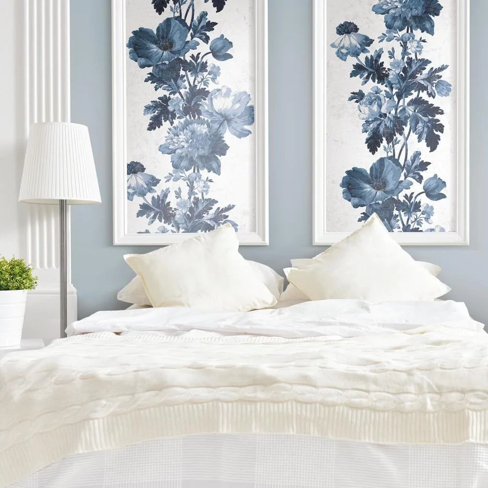 Vintage Floral Stripe Peel and Stick Wallpaper