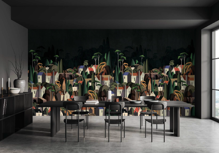 Dark City Wallpaper Mural Design