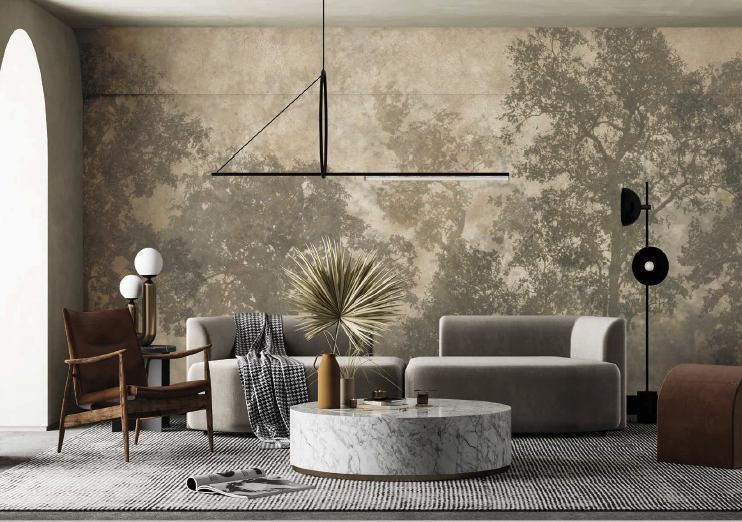 Shadow Tree Wallpaper Mural Design