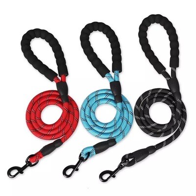 Reflective Dog Leash Strong Nylon Pet Rope Safety Tow Lead