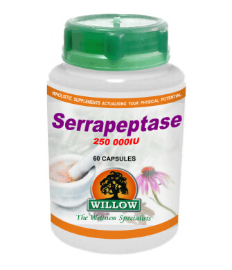 Willow Serrapeptase 250,000 SU 60 cap