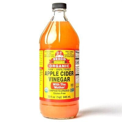Bragg, Organic Apple Cider Vinegar with The 'Mother', Raw-Unfiltered, (946ml)
