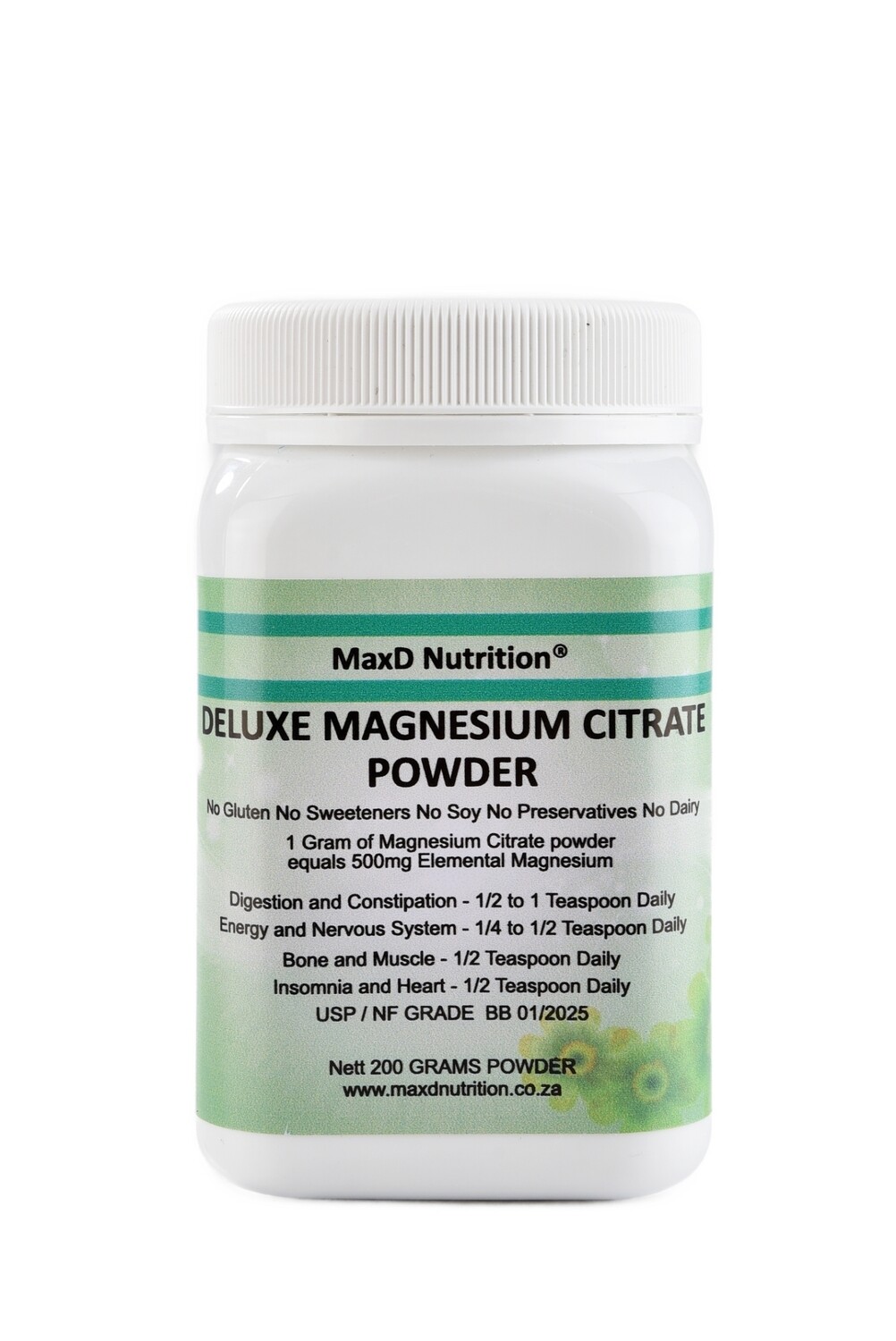MaxD Nutrition Deluxe Magnesium Citrate Powder