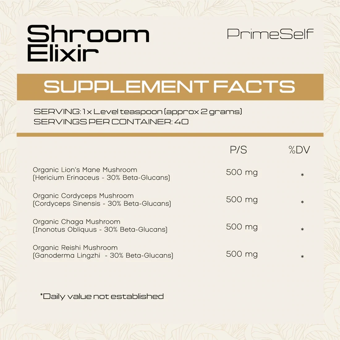 Prime Health Shroom Elixir 80g