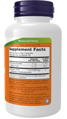 Now Foods Astragalus 500mg 100 cap