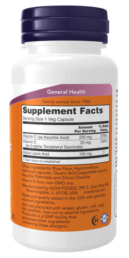 Now Foods Alpha Lipoic Acid 100mg 60 cap