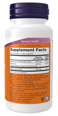 Now Foods Alpha Lipoic Acid 100mg 60 cap
