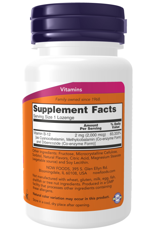 Now Foods Vitamin B12 2000mcg 100 lozenges