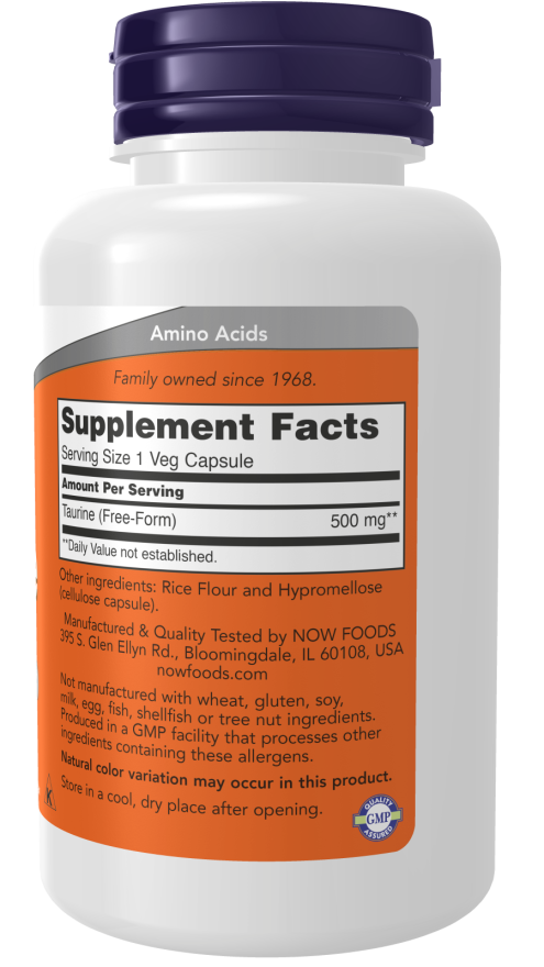 Now Foods Taurine 500mg 100 cap