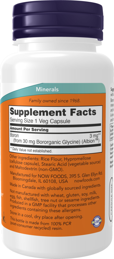 Now Foods Boron 3mg 100 cap