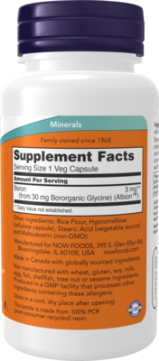 Now Foods Boron 3mg 100 cap