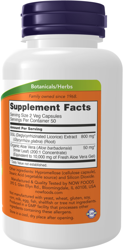 Now Foods DGL with Aloe Ferox 100 cap