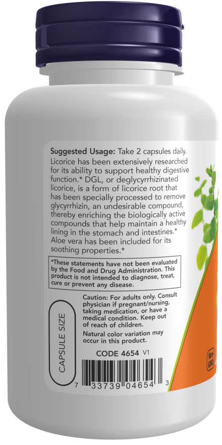 Now Foods DGL with Aloe Ferox 100 cap