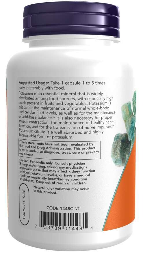 Now Foods Potassium Citrate 99mg 180 cap