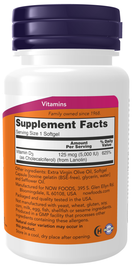 Now Foods D3 5000IU 120 cap