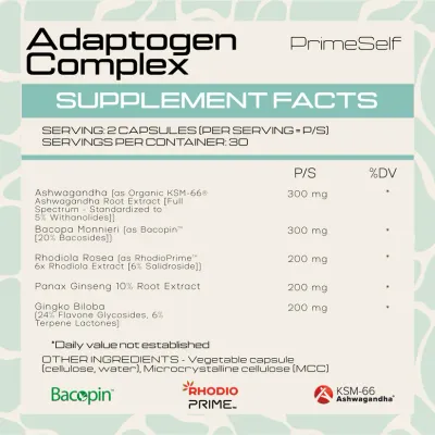 Prime Health Adaptogen Complex 60