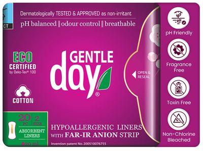 Gentle Day Organic Absorbent Liners 20's