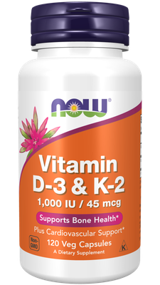 Now Foods Vit D3+k2 120 cap